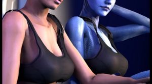 close quarters mass effect hentai yuri