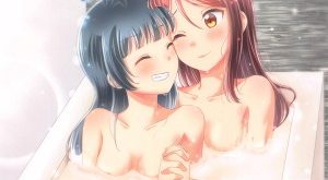 Ameiro Bath Time Rain-colored Bathtime hentai yuri